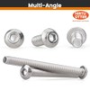 M3 x 6 mm, 100 tornillos de cabeza de botón,