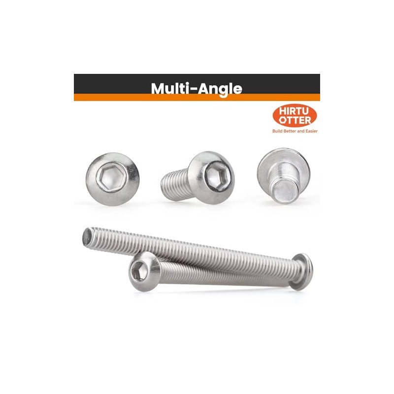 M3 x 6 mm, 100 tornillos de cabeza de botón,