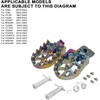 JFG RACING Dirt Bike Foot Pegs,Enamelling CNC Rest Pedal Footpegs