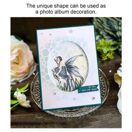 Flower Fairy Clear Stamps for Card Making, Transparent Stamps with Cutting Die Clear Stamps for Paper Card Photo Album and DIY Scrapbooking Crafting Supplies