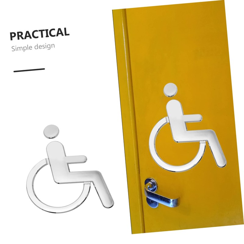 Gatuida 2pcs Elevator Sign for Disabled Toilet Sign for Disabled