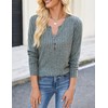 Edelqual Long Sleeve Tops for Women 2025 Fall Casual Henley