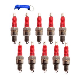 TC-Motor 10pcs Racing A7TC Ignition Spark Plug High Performance For 50cc 70cc 90cc 110cc 125cc 140cc 150cc 160cc Pit Dirt Bike Motorcycle ATV Quad Scooter Moped Buggy Go Karts
