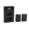 NP FW50 Camera Battery 7.2V 1850mAh with Dual USB LED