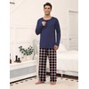 Ekouaer Men's Pyjamas Sets Long Sleeve Pjs Soft Loungewear Winter