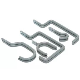 Everbilt Multi-Use Assorted Storage Vinyl Coated Steel Screw-In Hooks Value Pack 10PK