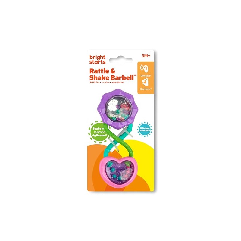 Sonajero Bright Starts and Shake Barbell - Hermoso en Rosa,