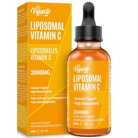 Liposomales Vitamin C Flüssig 2000mg, Hohe Absorption Vit C Tropfen, Antioxidans-Nahrungsergänzungsmittel, Vegan
