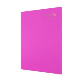 Collins 'Essentials' 12 Month Mid/Academic Year Planner, July 2025-July 2026 Week-to-View Appointments Diary, A4 Hard Cover, Pink