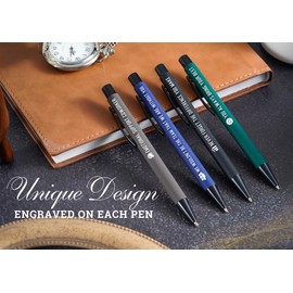 InnoBeta Farewell Gifts for Coworkers, Ballpoint Pen Set of 4, Coworker Leaving Goodbye gifts for women, Cool Funny New Job Presents for Birthday, Christmas - Support - Grey