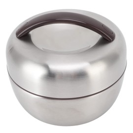 Vacuum Insulated Lunch Box, 0.8l Silver Stainless Steel Double Layer Thermal Insulation Pot Bento Box Multi-layer Anti-spill Thermal Insulation Lunch Box