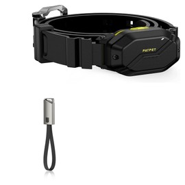 BoxWave Cable Compatible with PATPET 910 Dog Training Collar - USB Type-C Keychain Charger, Key Ring USB Type-C to Type-A 8 in USB Cable - Jet Black