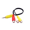 Video AV Composite Input Adapter RCA to 3.5mm Cable Replacement