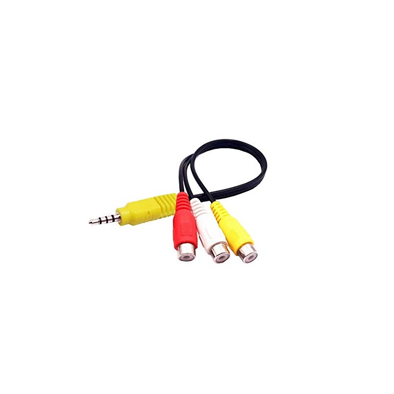 Video AV Composite Input Adapter RCA to 3.5mm Cable Replacement