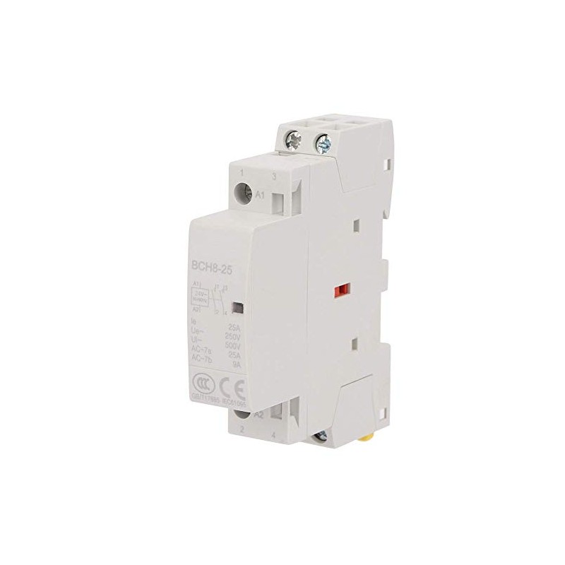 AC Contactor, 2P 25A 24V/60Hz DIN Rail Household AC Contactor