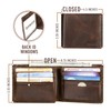 Banuce Full Grain Leather Men's Bifold Wallet with Card Holder