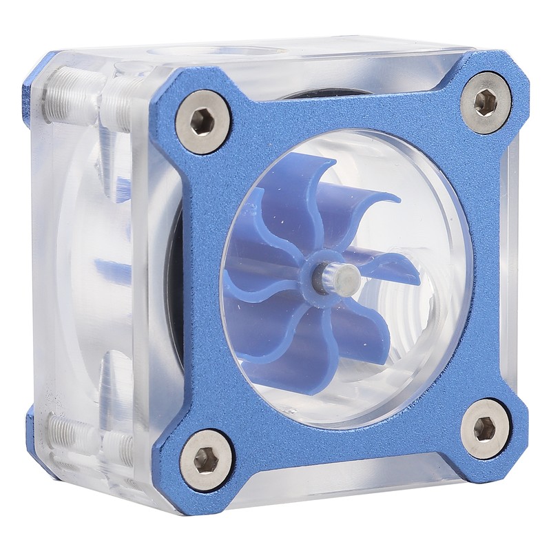 Water Cooling Flow Meter Transparent PMMA Computer Accessories G1/4 Thread(Blue