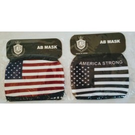 AB Mask 100% Cotton Face Mask USA Flag - 2 pack