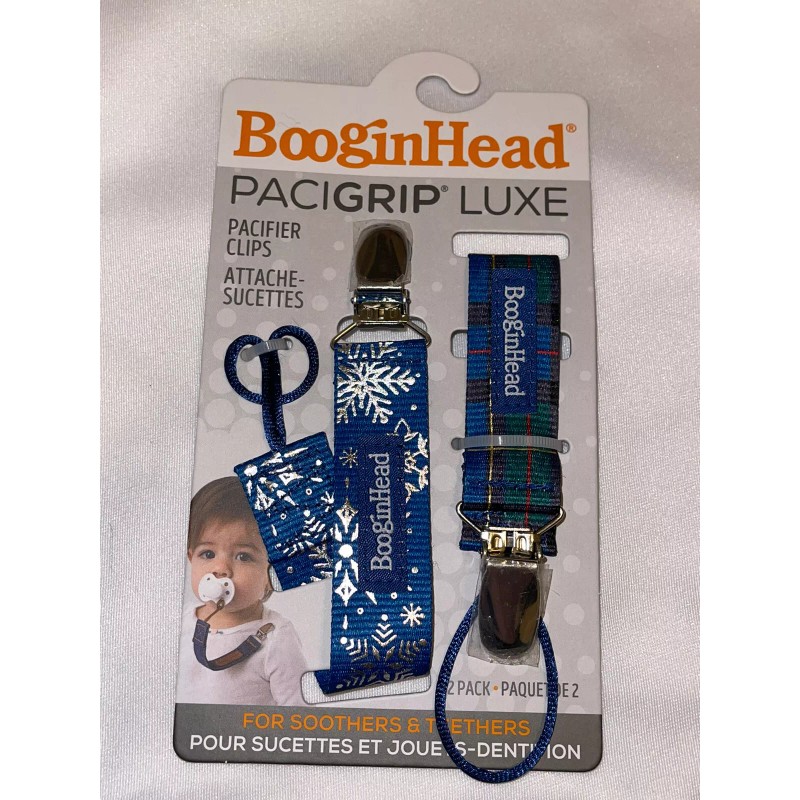 BooginHead Lot of 2 BooginHead Pacigrip Luxe Pacifier Clips For