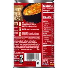 Campbell's Chunky Soup, Healthy Request Old Fashioned Vegetable Beef Soup, 18.8 Ounce Can