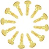 50 PCS M2.5 x 10mm Slotted Round Head Brass Self