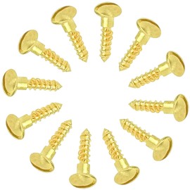 50 PCS M2.5 x 10mm Slotted Round Head Brass Self Tapping Screws