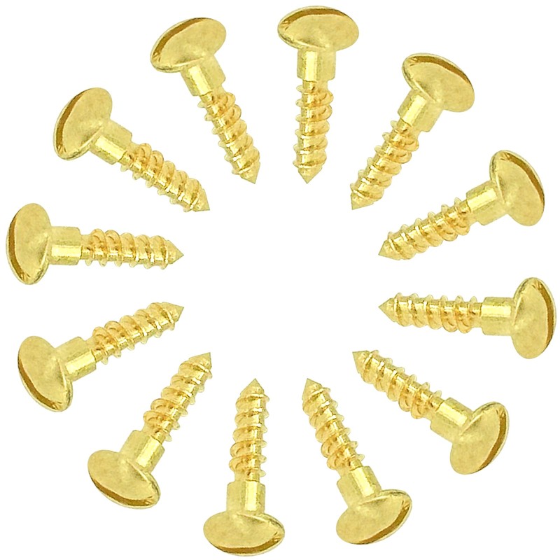 50 PCS M2.5 x 10mm Slotted Round Head Brass Self