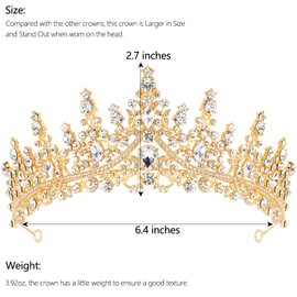 TOBATOBA Birthday Queen Sash and Crown for Women - Gold Rhinestone Tiara and Sash Set for Birthday Decorations Outfits for Women