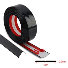Peel and Stick Moulding Peel and Stick Wall Moulding Panels Trim Wall Moulding Kit Peel and Stick Ceiling Coving for Ceilings Wall Molding Flexi Moulding for Wall,Corner,Window (Black 4m×4cm)
