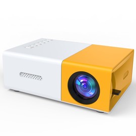 Mini Projector, Portable Video Phone Projector Multi Port Outdoor Home Cinema Video Projector Compatible with Android/Laptop/Phone/TV