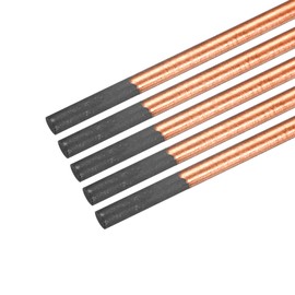 PATIKIL Copper Coated Gouging Carbon Electrode Rods, 6mm/0.23 Inch Dia, 355mm/14-inch Length for Welding, Pack of 5