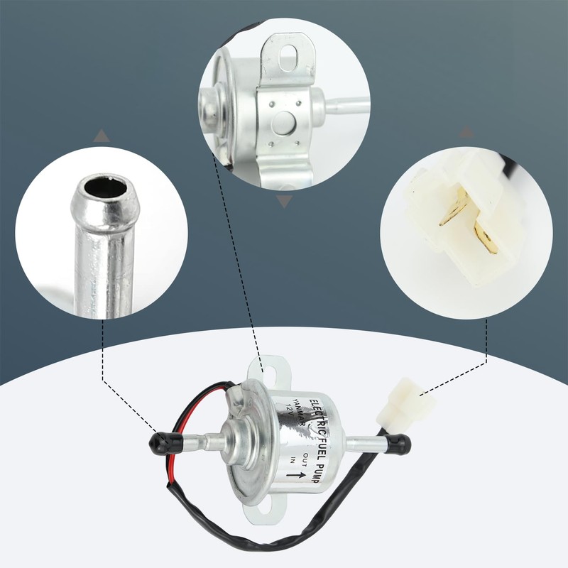 Narcilors 129612-52100 Fuel Pump 485510011 Replacement for J0hn Deere, Hitachi