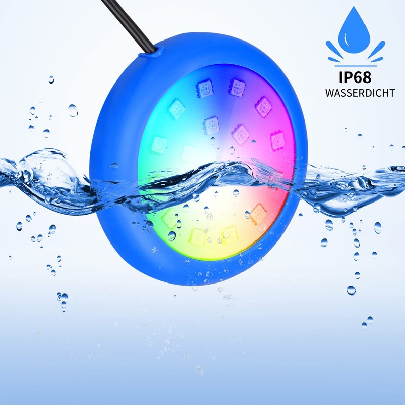 COOLWEST LED Pool Lighting 10 W, RGB Pool Lighting Underwater