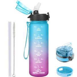 GOPPUS 500 ml / 17 oz Children's Leak-Proof Drinking Bottle 0.5 L, Sports Water Bottle School for Hiking & Gym, 500 ml with Straw, BPA-Free