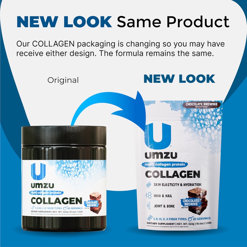 UMZU zuCollagen Multi Collagen Protein Powder, Chocolate – 5 Collagen