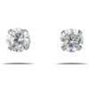 LaTisoro 925 Solid Sterling Silver Cubic Zirconia Stud Earrings 5mm