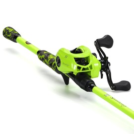 Sougayilang Baitcast & Spinning Reel and Fishing Rod Combo, IM7 Graphite 2Pc Blank Rods,EVA Handle & “S” Style Hook Keeper