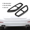 Tailpipe Cover, 2-Piece Car Stainless Steel Black Exhaust Tailpipe End