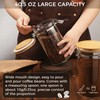 VZZNN 2 Pack Coffee Bean Storage Container with Airtight Bamboo