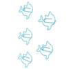 100Pcs Cute Paper Clips Blue Dolphin Style Exquisite Color Strong