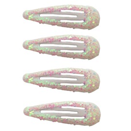 Topkids Accessories Sequined Hair Clip Metal Hair Clips Hair Snap Hair Clips Mini Hair Clips Toddler Hair Clips Hair Clips Women Hair Accessories for Women & Girls Hair Accessories (4pc White)