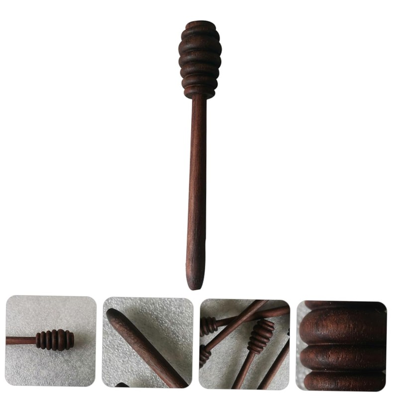 Hemobllo Black Walnut Wood Honey Dipper Stick Kitchen Honey Stirring