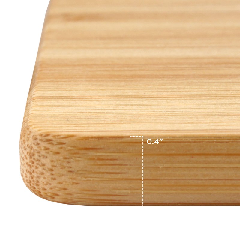 BambooMN Small Premium Bamboo Serving and Cutting Board, Charcuterie, Home