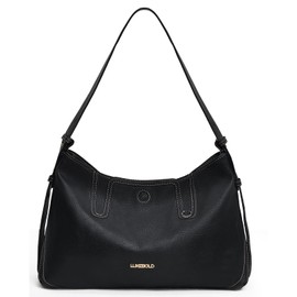 LuxeBold Hobo Bag for Women Shoulder Purses and Handbags Satchel Bags Crossbody Purses Slouchy Handbag LXB-011-BK