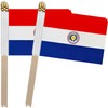 TSMD Paraguay Stick Flag Paraguayan Small Mini Hand Held Flags,5x8