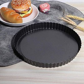 Molde para pastel redondo Bandeja para Hornear Redonda Antiadherente de Acero al Carbono con Base Removible, 9 Pulgadas, Ideal para Pizza, Pastel y Asar(9in)
