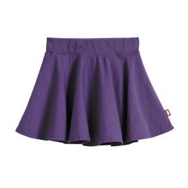 Made in USA Big Girls Cotton Twirly Skirt Perfect for Sensitive Skin/SPD/Sensory Friendly for School or Play Fall/Spring, Purple, Size 8
