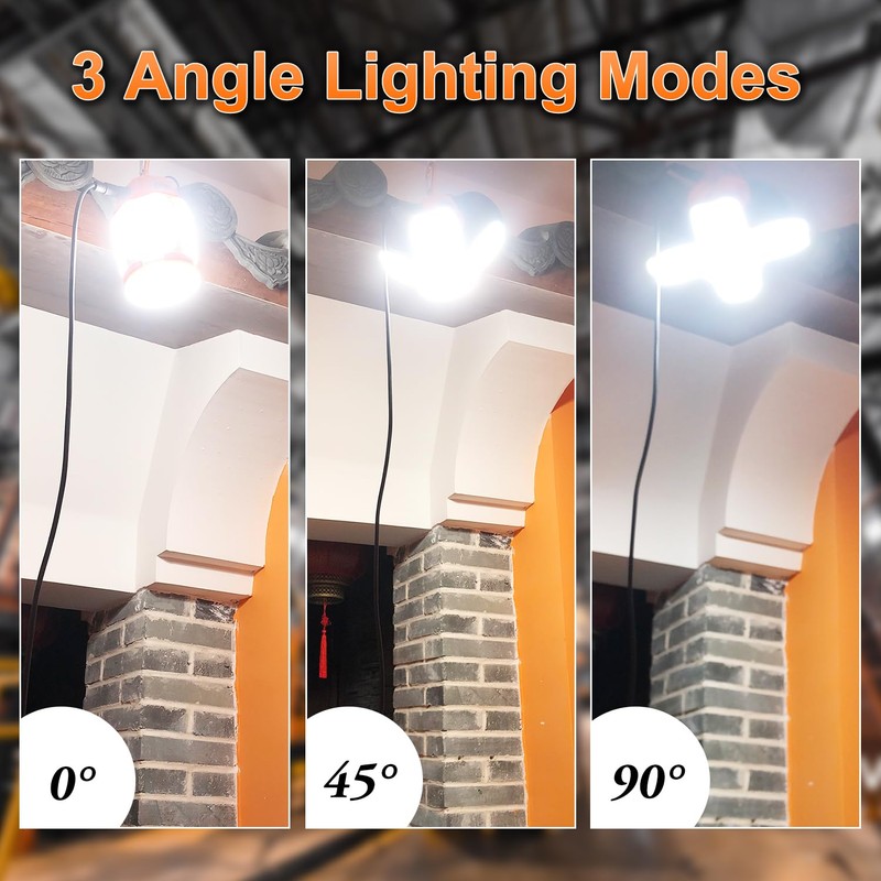 60w LED Temporary Work Light,9000Lm 5000K Super Bright Construction Lights