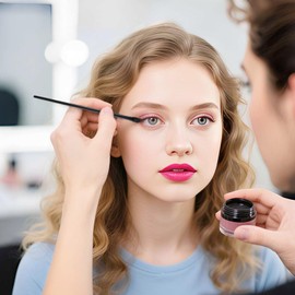 5 PCS Thin Eyeliner Brush, Professional Flat Angled Eyeliner Brush, Soft Eyeliner Smudge Brushes, Small Makeup Brushes for Professional Beauty Cosmetic Tool