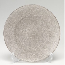 Vetro Felice 323921B G006 Medium Plate, Western Tableware, Ginger, 8.3 inches (21 cm), Happy Glass, Glitter
